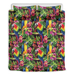 Watercolor Parrot Pattern Print Duvet Cover Bedding Set