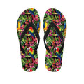Watercolor Parrot Pattern Print Flip Flops