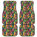 Watercolor Parrot Pattern Print Front and Back Car Floor Mats
