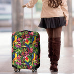 Watercolor Parrot Pattern Print Luggage Cover