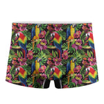 Watercolor Parrot Pattern Print Men's Boxer Briefs