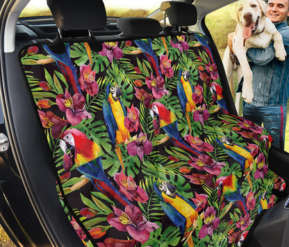 Watercolor Parrot Pattern Print Pet Car Back Seat Cover