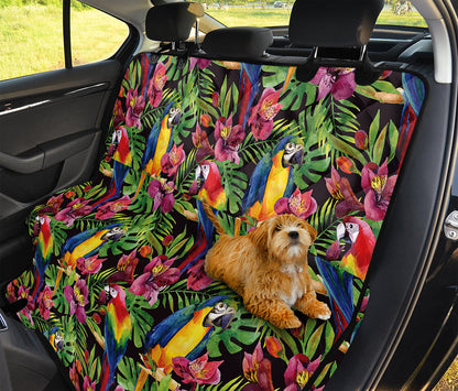 Watercolor Parrot Pattern Print Pet Car Back Seat Cover