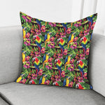 Watercolor Parrot Pattern Print Pillow Cover