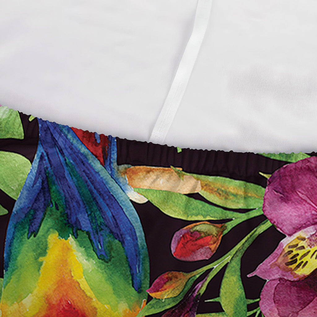 Watercolor Parrot Pattern Print Sofa Cover