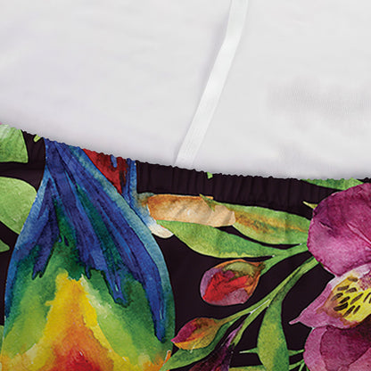Watercolor Parrot Pattern Print Sofa Cover