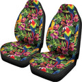Watercolor Parrot Pattern Print Universal Fit Car Seat Covers