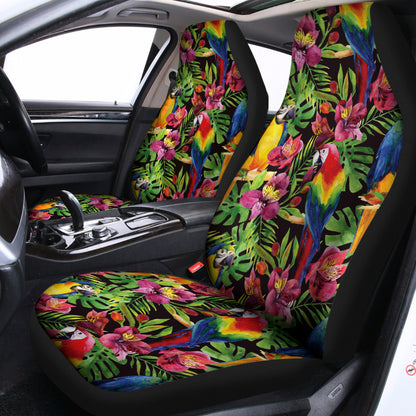 Watercolor Parrot Pattern Print Universal Fit Car Seat Covers