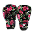Watercolor Peony Pattern Print Boxing Gloves