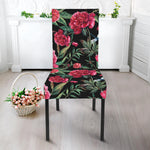 Watercolor Peony Pattern Print Dining Chair Slipcover