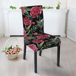 Watercolor Peony Pattern Print Dining Chair Slipcover