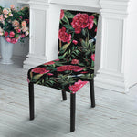 Watercolor Peony Pattern Print Dining Chair Slipcover