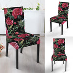 Watercolor Peony Pattern Print Dining Chair Slipcover