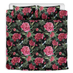 Watercolor Peony Pattern Print Duvet Cover Bedding Set