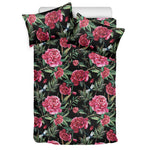 Watercolor Peony Pattern Print Duvet Cover Bedding Set