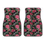 Watercolor Peony Pattern Print Front Car Floor Mats