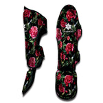 Watercolor Peony Pattern Print Muay Thai Shin Guard