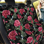 Watercolor Peony Pattern Print Pet Car Back Seat Cover