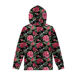 Watercolor Peony Pattern Print Pullover Hoodie