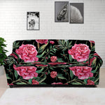 Watercolor Peony Pattern Print Sofa Cover