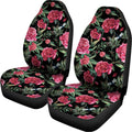Watercolor Peony Pattern Print Universal Fit Car Seat Covers