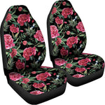 Watercolor Peony Pattern Print Universal Fit Car Seat Covers