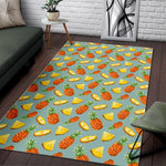 Watercolor Pineapple Pattern Print Area Rug GearFrost