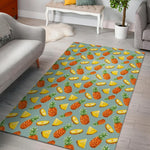 Watercolor Pineapple Pattern Print Area Rug GearFrost