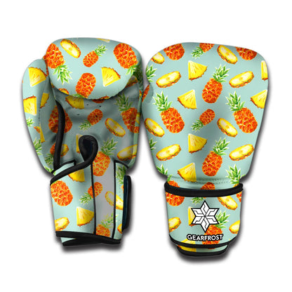 Watercolor Pineapple Pattern Print Boxing Gloves