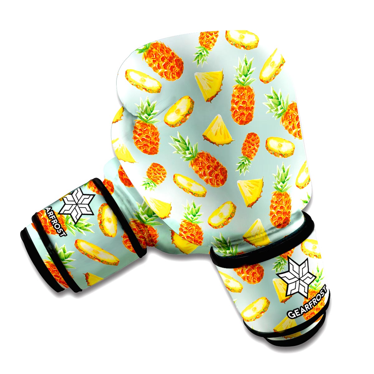 Watercolor Pineapple Pattern Print Boxing Gloves