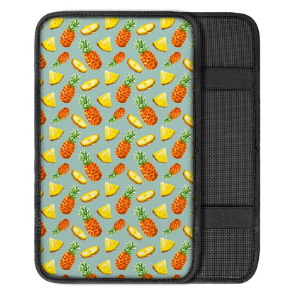 Watercolor Pineapple Pattern Print Car Center Console Cover