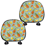 Watercolor Pineapple Pattern Print Car Headrest Covers