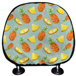Watercolor Pineapple Pattern Print Car Headrest Covers