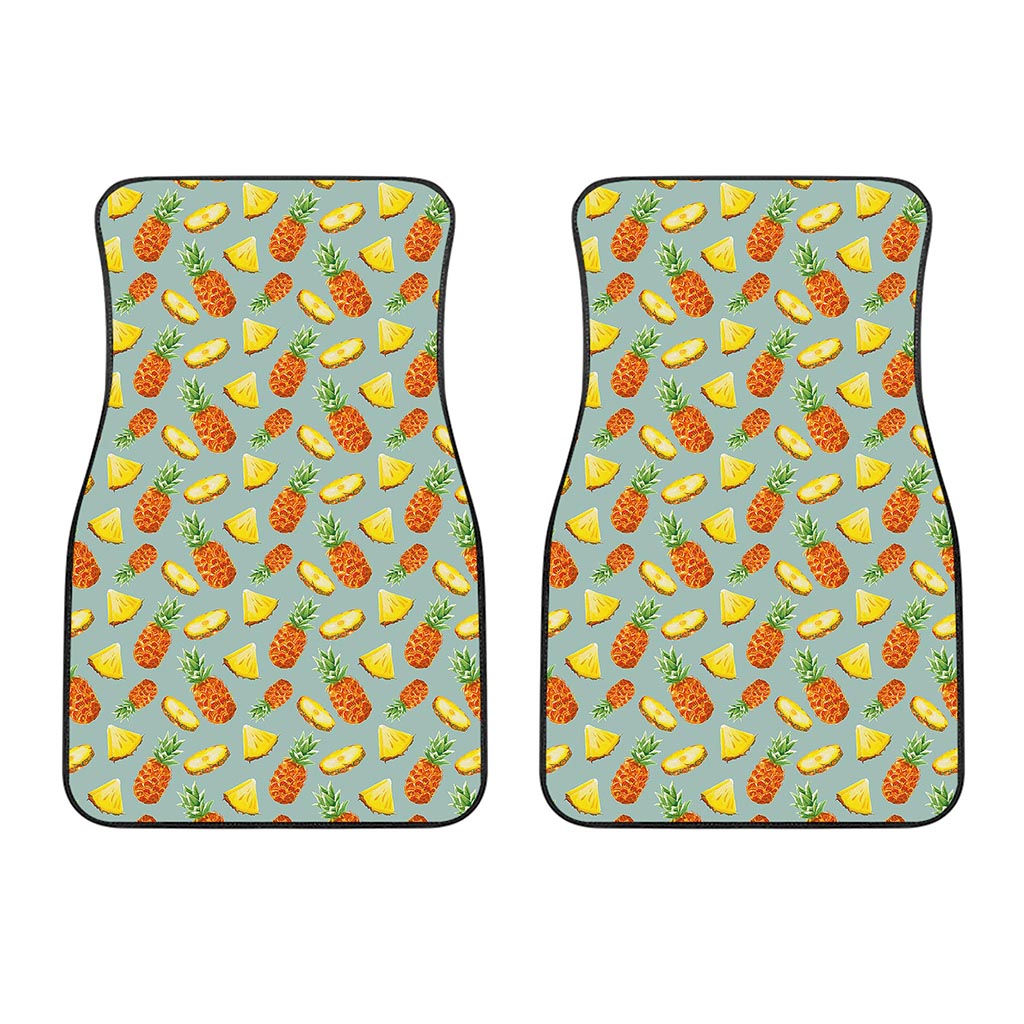 Watercolor Pineapple Pattern Print Front Car Floor Mats