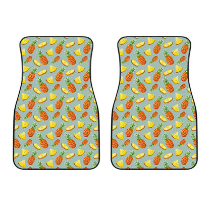 Watercolor Pineapple Pattern Print Front Car Floor Mats