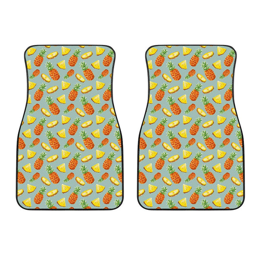 Watercolor Pineapple Pattern Print Front Car Floor Mats