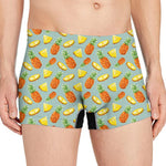 Watercolor Pineapple Pattern Print Men's Boxer Briefs