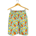 Watercolor Pineapple Pattern Print Men's Shorts