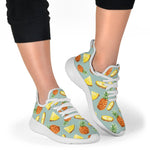 Watercolor Pineapple Pattern Print Mesh Knit Shoes GearFrost