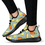 Watercolor Pineapple Pattern Print Mesh Knit Shoes GearFrost