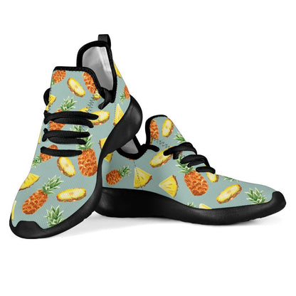 Watercolor Pineapple Pattern Print Mesh Knit Shoes GearFrost