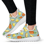 Watercolor Pineapple Pattern Print Mesh Knit Shoes GearFrost
