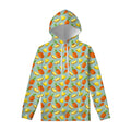 Watercolor Pineapple Pattern Print Pullover Hoodie