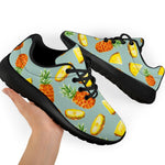Watercolor Pineapple Pattern Print Sport Shoes GearFrost