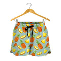 Watercolor Pineapple Pattern Print Women's Shorts