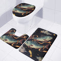 Watercolor Pisces Zodiac Sign Print 3 Piece Bath Mat Set