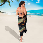 Watercolor Pisces Zodiac Sign Print Beach Sarong Wrap