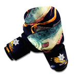 Watercolor Pisces Zodiac Sign Print Boxing Gloves
