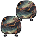 Watercolor Pisces Zodiac Sign Print Car Headrest Covers