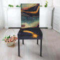 Watercolor Pisces Zodiac Sign Print Dining Chair Slipcover